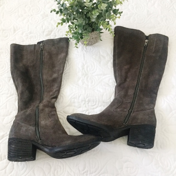 born bley suede buckle boot